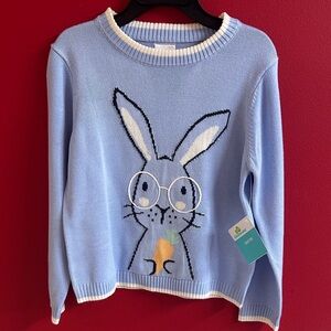Adorable Blue Bunny Kids Sweater size 4T NEW